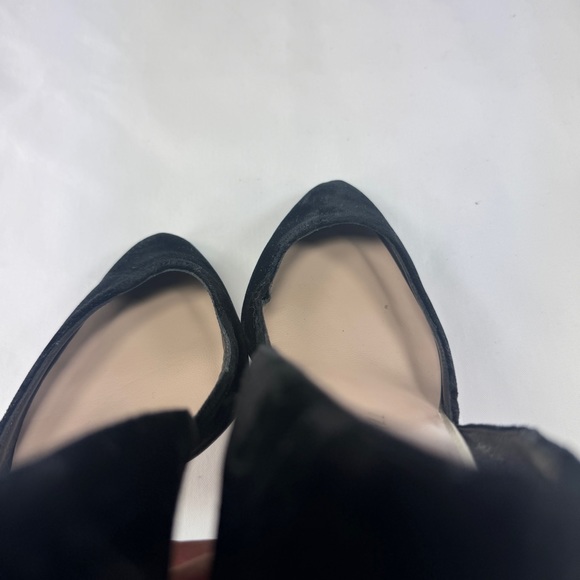 Loeffler Randall Classic Velvet d'Orsay Pumps 3" Satin Cone Heels Black Formal 7 - Picture 6 of 14